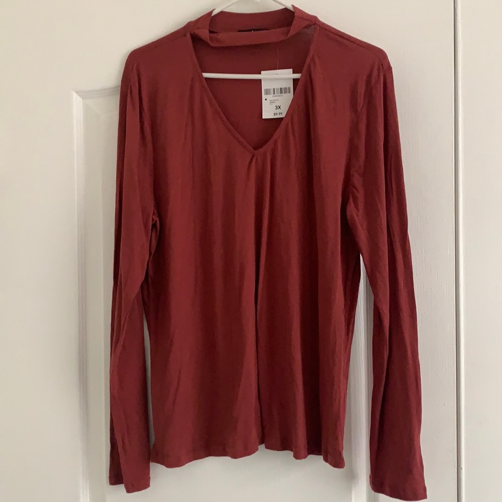 Knit top/LSLV Marsala